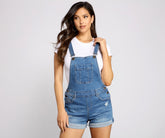 Stilvoller Distressed-Jeans-Shortall